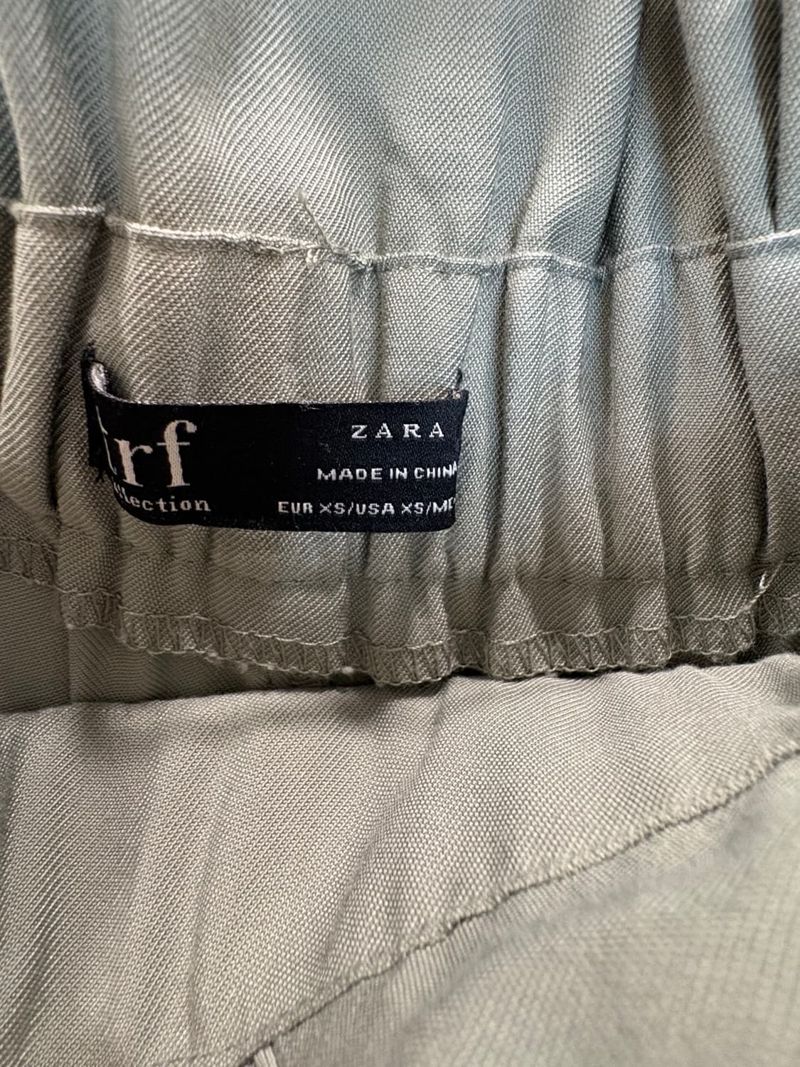 ZARA 카키 와이드 팬츠 XS/S 상품이미지6