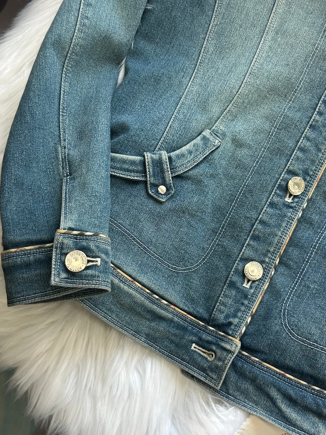 Rodeo 로데오 체크 포인트 데님 청자켓 1794 상품이미지4