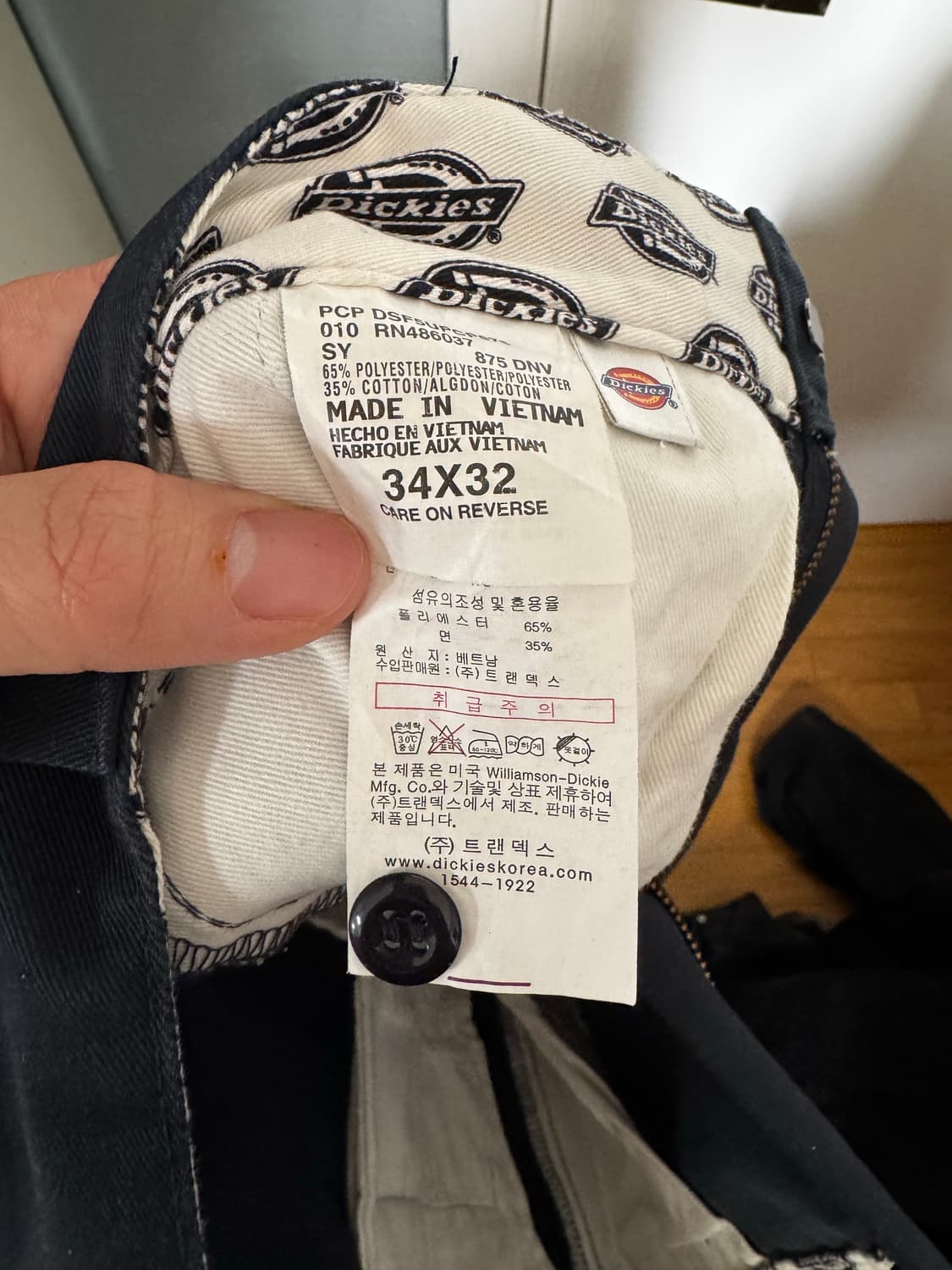 디키즈 875 네이비 치노팬츠 34/32 상품이미지3