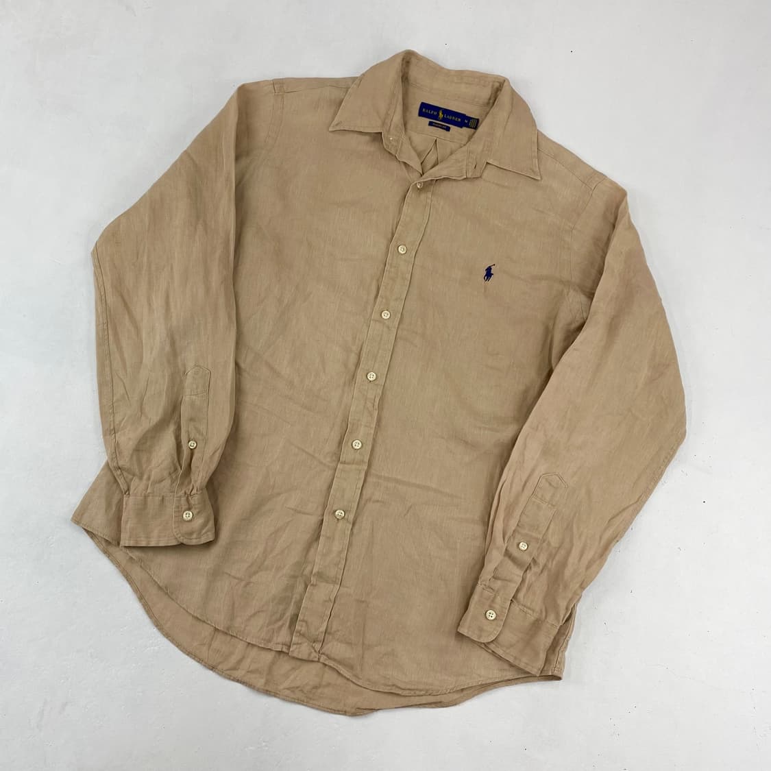폴로 신형 베이지 린넨 미니멀 셔츠 (100) 상품이미지1