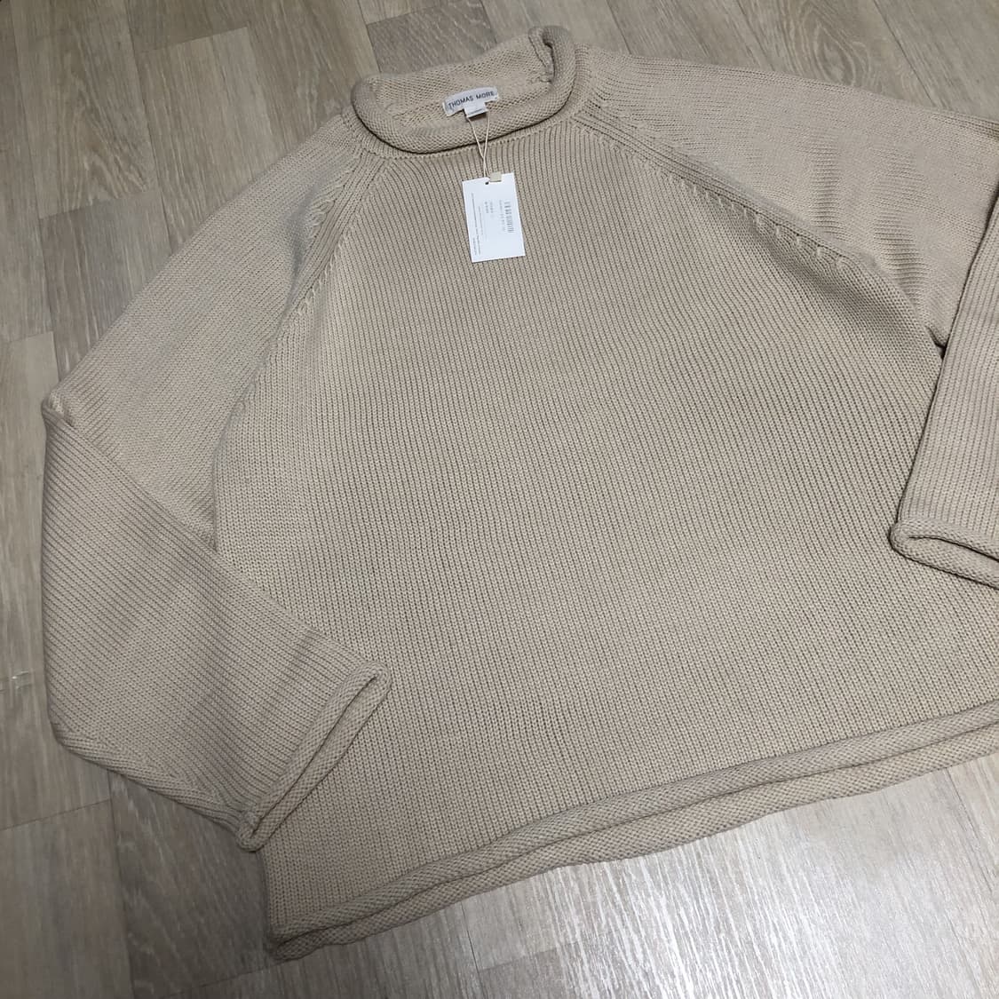 (L) 새상품 토마스모어 THOMAS MORE 메리노울 롤넥 롤링 폴라  상품이미지2