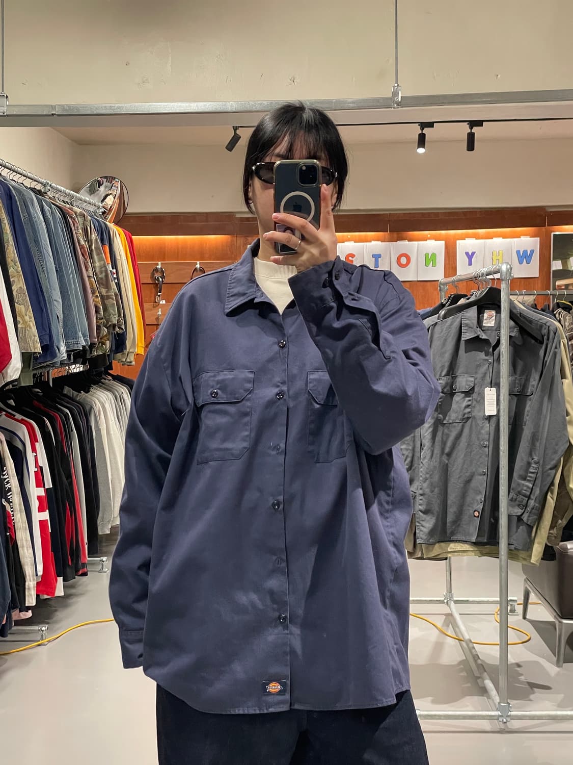 디키즈 워크 셔츠(네이비)   상품이미지1