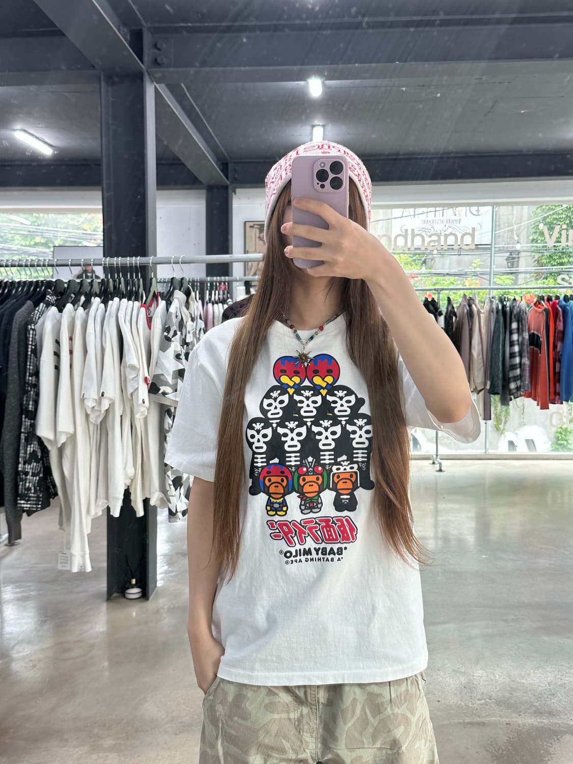 베이프 가면라이더 프린팅 반팔티셔츠 상품이미지1