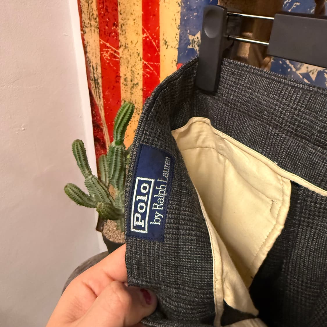 90s 폴로 랄프로렌 글랜 체크 울 트라우저 클래식 테일러 팬츠 N314 상품이미지9