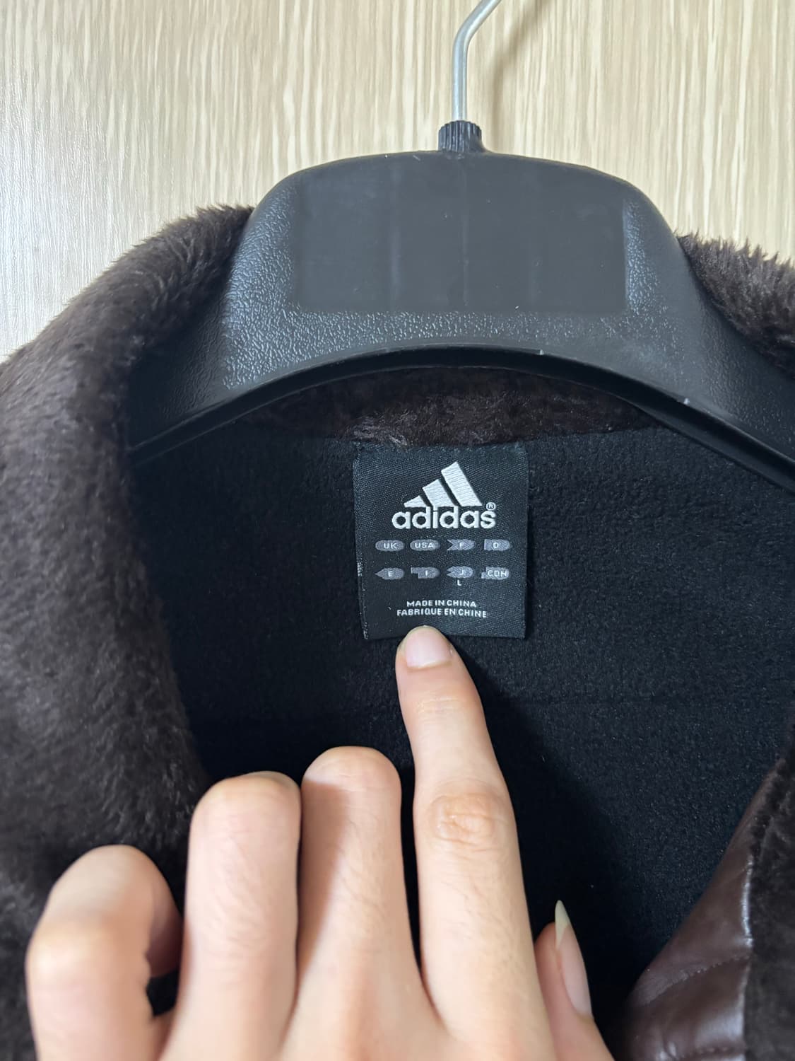 아디다스 브라운 레더 퍼 자켓 상품이미지2