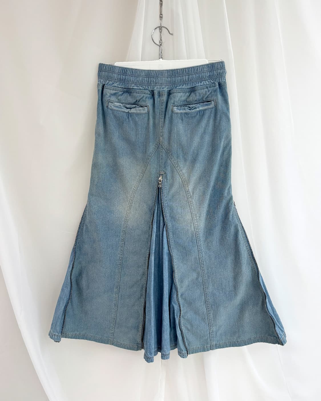 g.o.a vintage denim zipper long skirt 상품이미지2