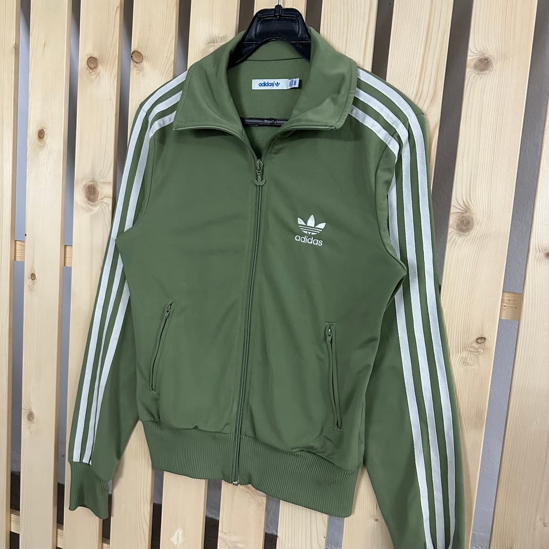 (S) 아디다스 말차 카키 백로고 파이어버드 져지 트랙탑 상품이미지3