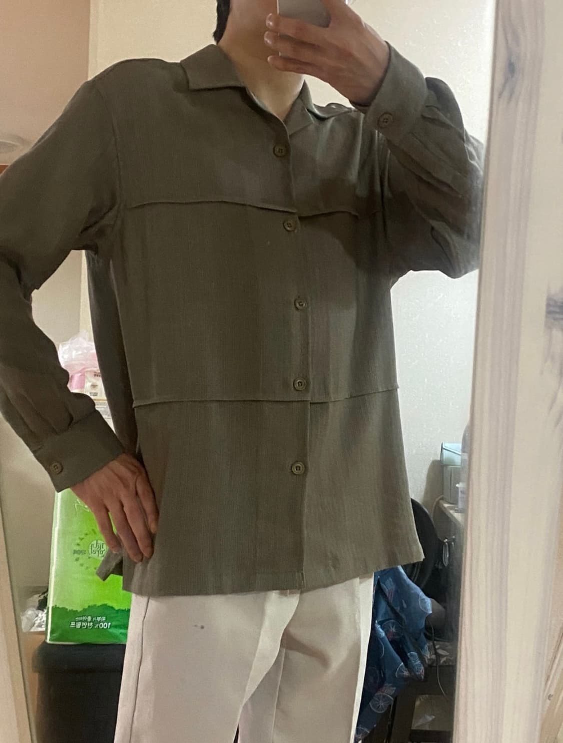 인사일런스 - 트로피컬 울 린넨 셔츠 자켓 (애쉬브라운/S) 상품이미지7