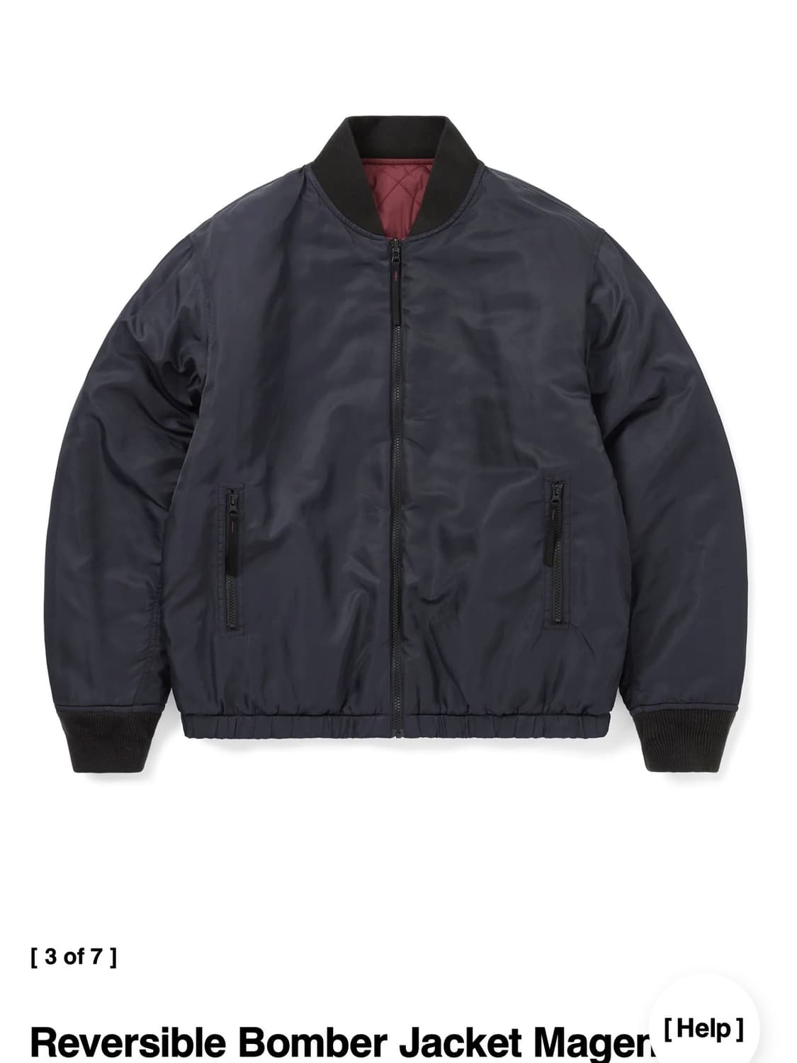 디스이즈네버댓 리버서블 봄버 자켓 마젠타 컬러 / M사이즈 상품이미지1