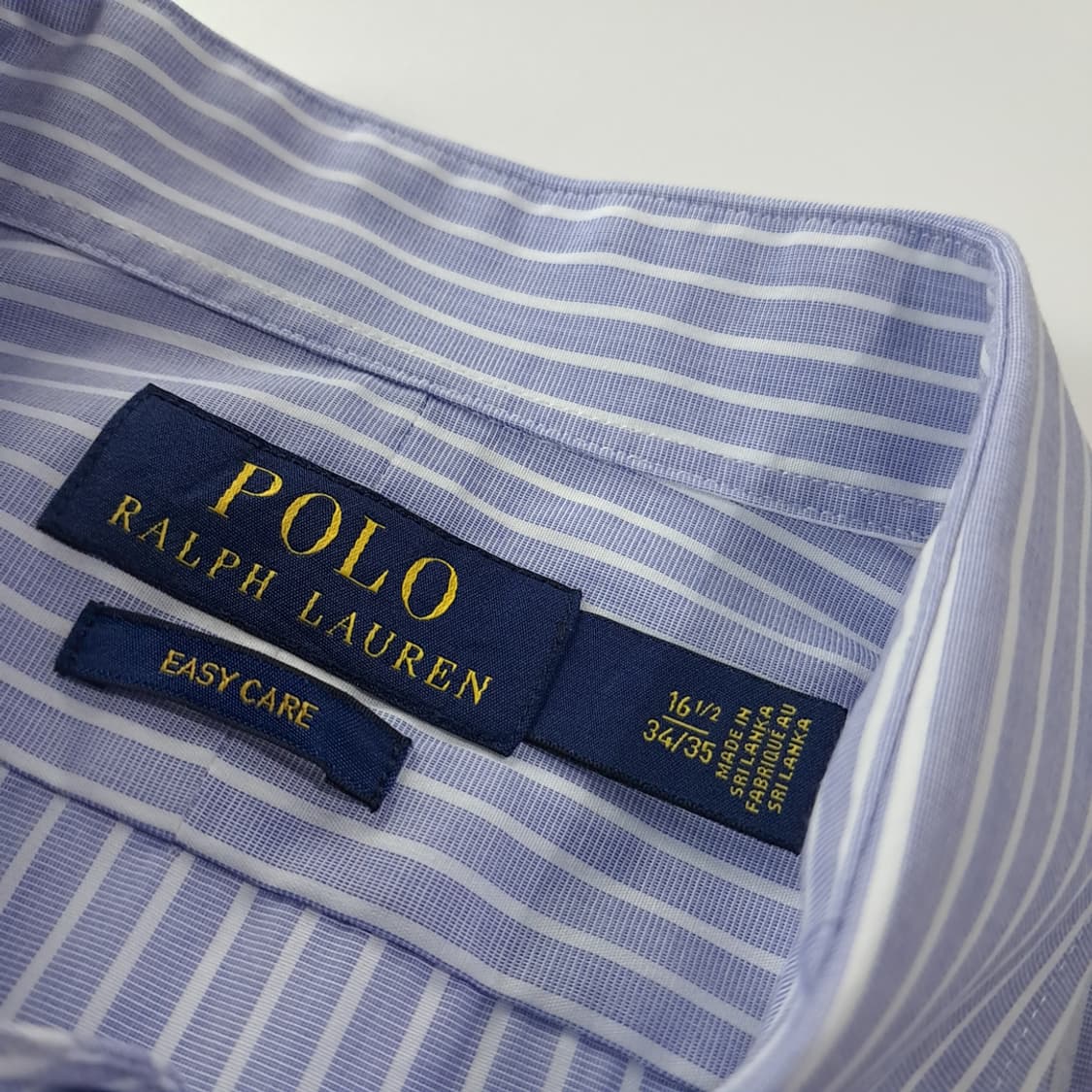 CK283 L 폴로 이지케어 레귤러칼라 스트라이프 라이트블루 셔츠 남방 상품이미지3