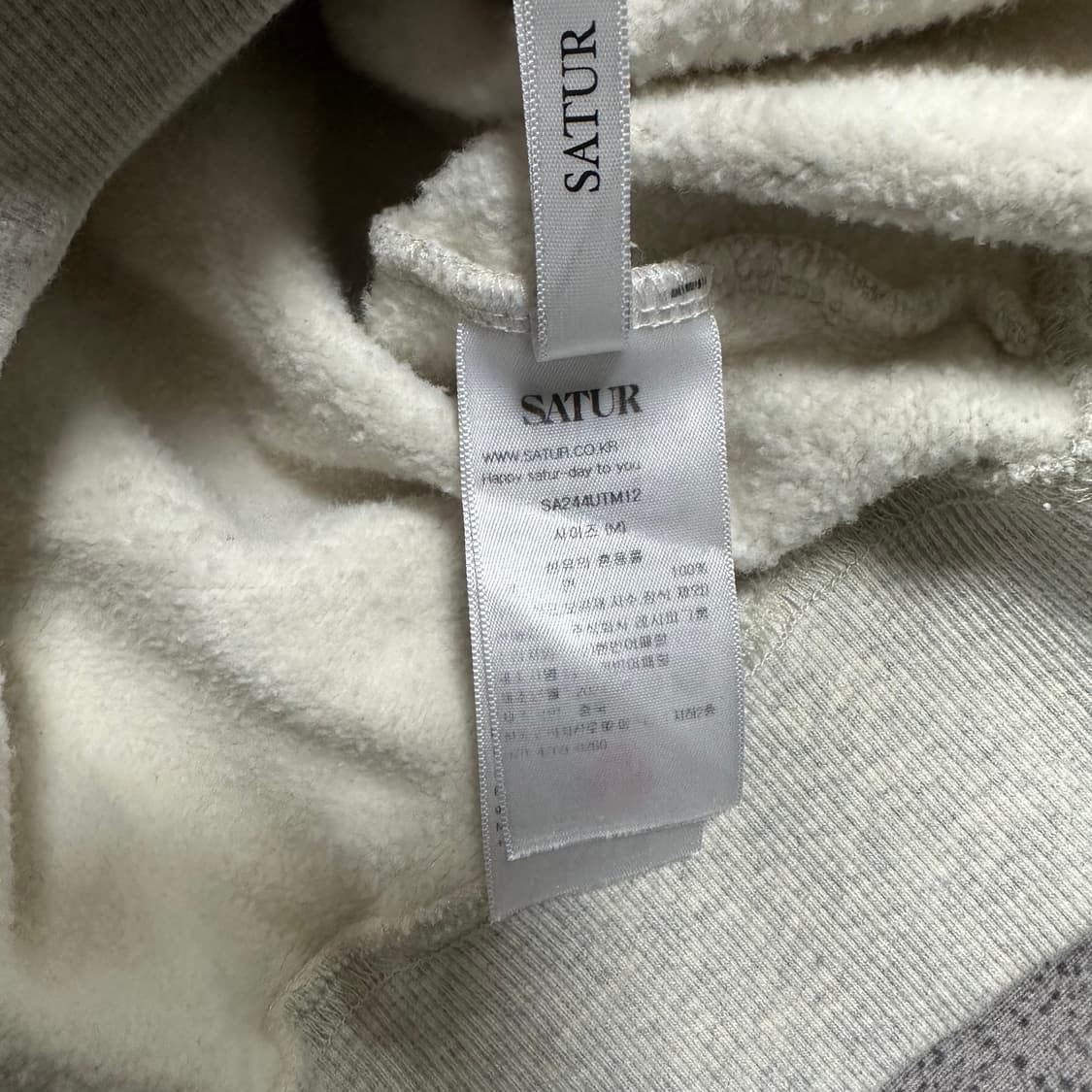 ✨ (바배) 세터 그레이 기모 맨투맨 상품이미지5