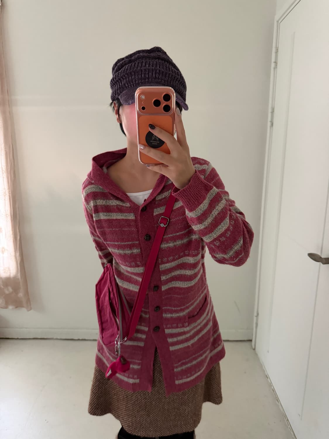 일본빈티지 모리 핑크 롱가디건 상품이미지4