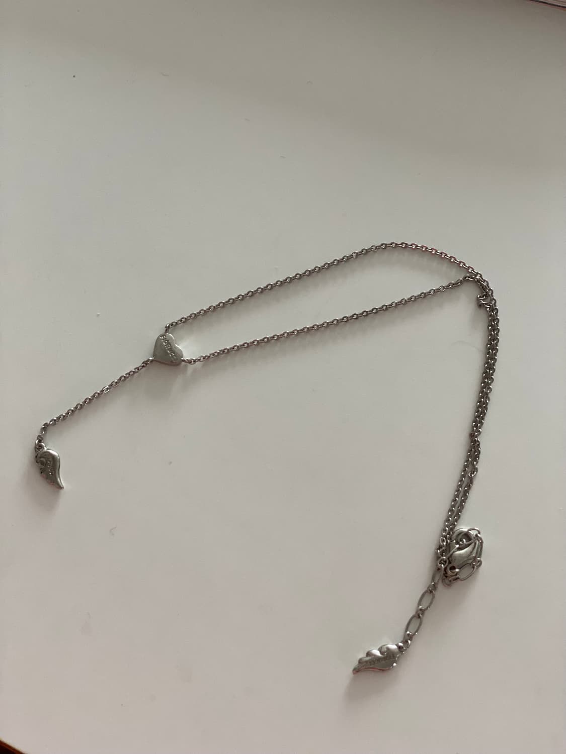 Y2k 무드 fiorucci 하트 날개 목걸이 상품이미지4