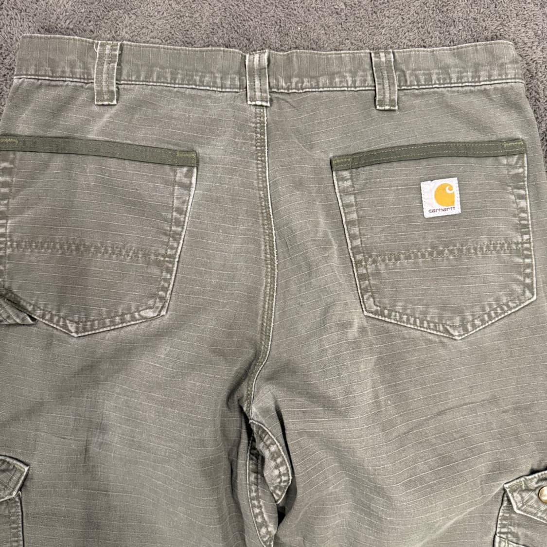[정품/36x30] 칼하트 모스그린  빈티지 카고 워크 팬츠 상품이미지5