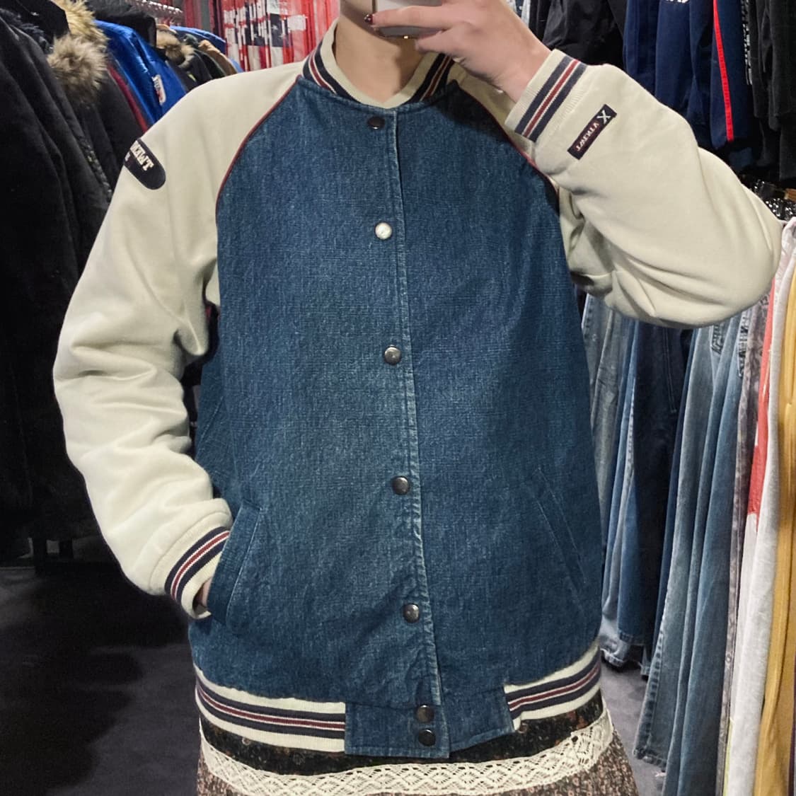 [IM] VTG 바시티 자켓 진청 상품이미지2