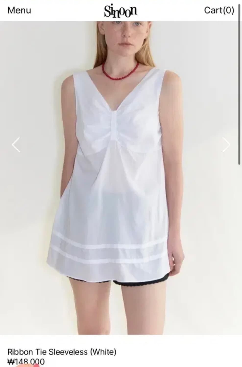 시눈 Ribbon Tie Sleeveless (Sky Blue) 상품이미지3