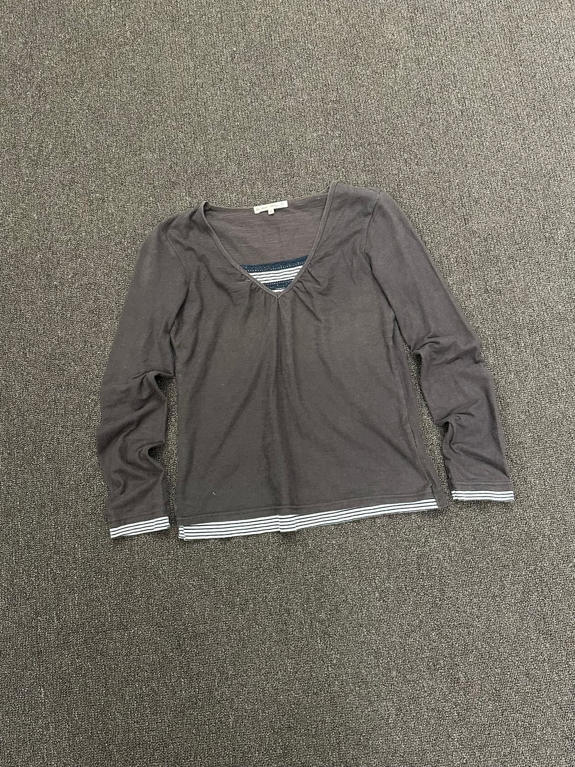 M)Japanese vintagen 여성 브라운 레이어드 롱슬리브 상품이미지2