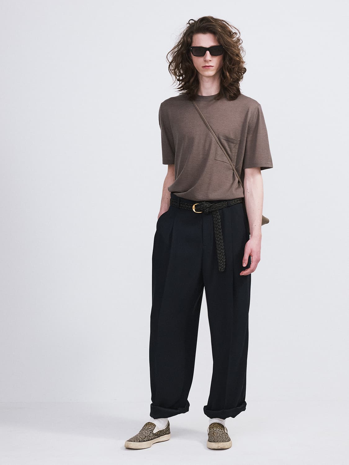 렉토 26SS 포켓 울 니트 탑 세피아 그레이 상품이미지3