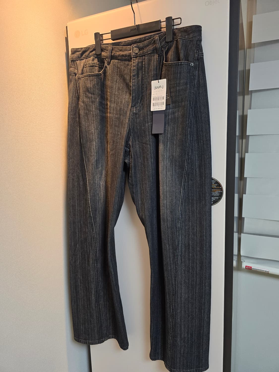 준지/25fw슬럽데님오블리크팬츠/50 상품이미지1