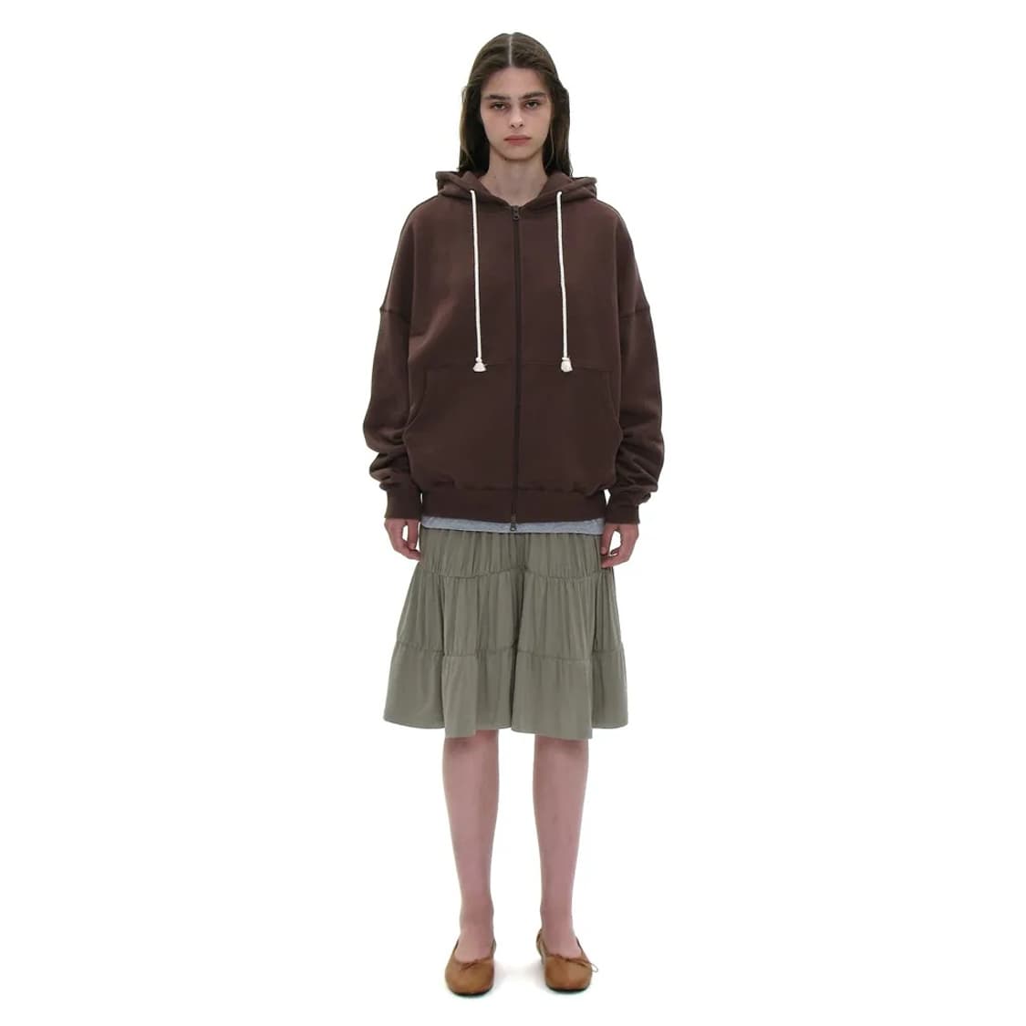 파르티멘토 우먼 JERSEY SHIRRING TIERED SKIRT 상품이미지1