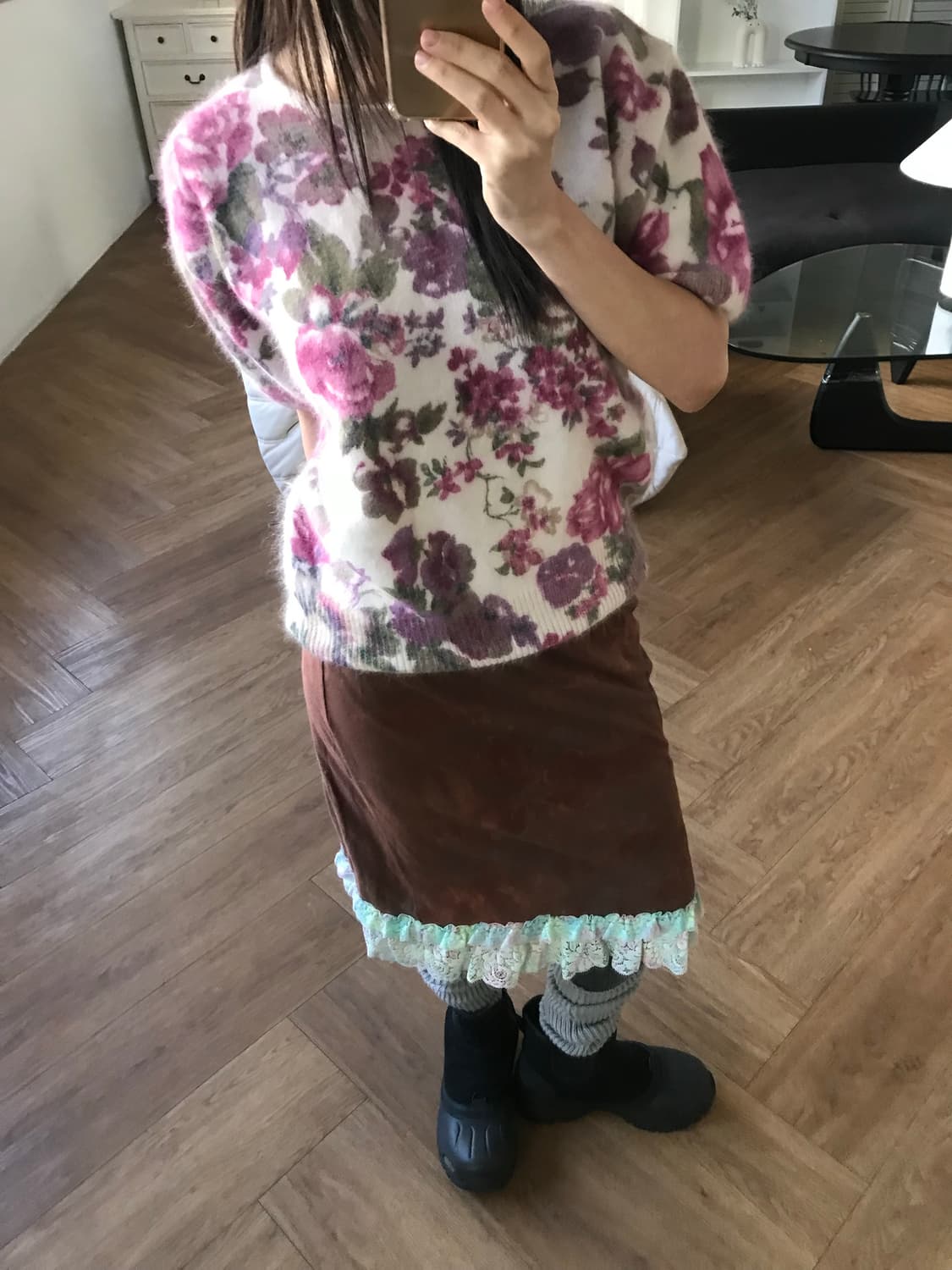 vintage pattern lace skirt 상품이미지7