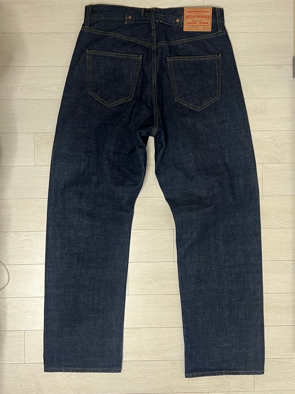 아웃스탠딩 30S CINCH BACK SELVEDGE WIDE PANTS 상품이미지5
