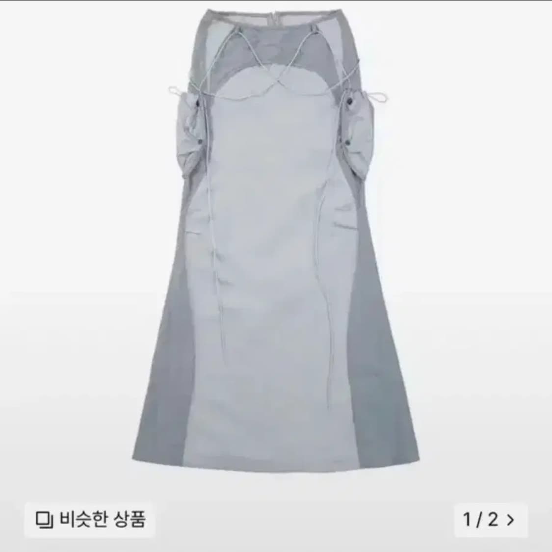 오호스 포켓 백 롱스커트 상품이미지1