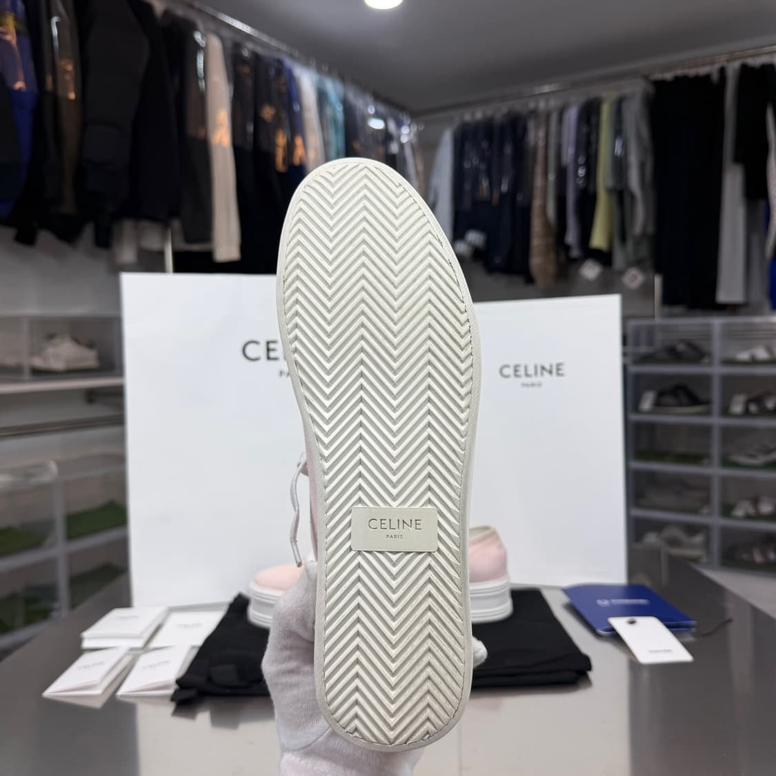 [리오브] 셀린느 제인 트리오페 레이스업 로우 스니커즈 상품이미지4