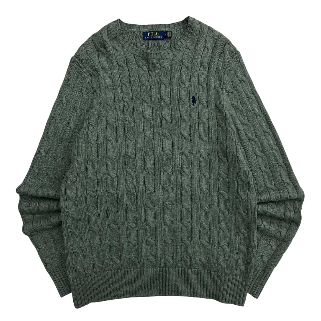 폴로 랄프로렌 네이비포니 말차맛 꽈배기 니트 M 상품이미지2