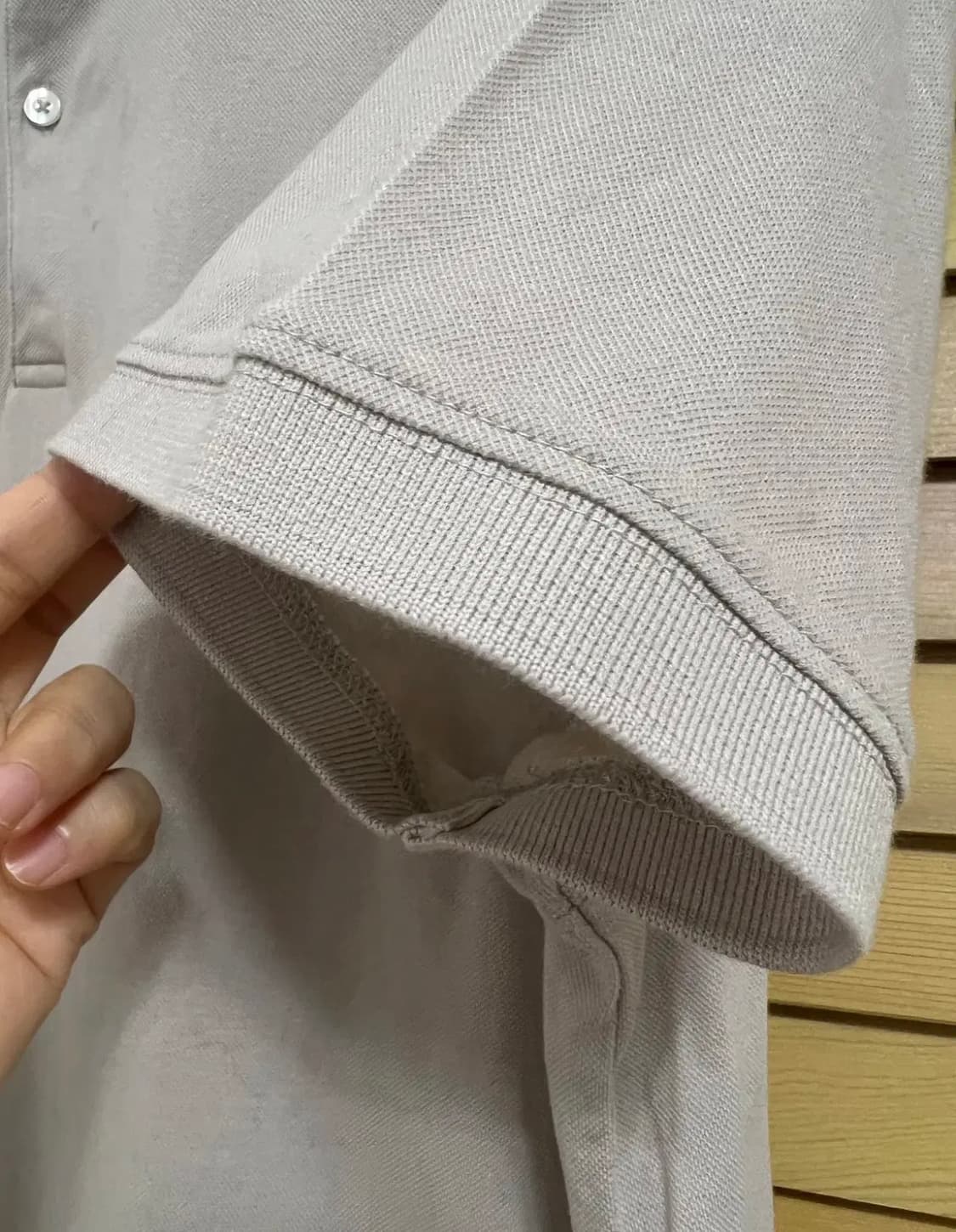 마시모뚜띠 남성 베이지브라운 PK카라반팔티셔츠 상품이미지4