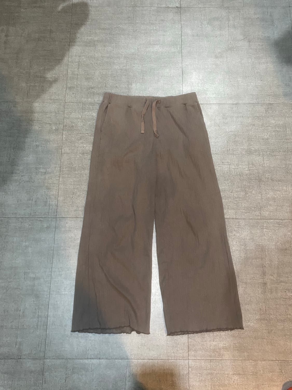 일본빈티지 하구미모리걸 할메카지 니트러플팬츠 상품이미지1