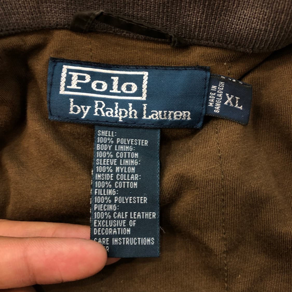 폴로 랄프로렌 브라운 페이딩 폴리쉘 봄버 블루종 페리 자켓 상품이미지9