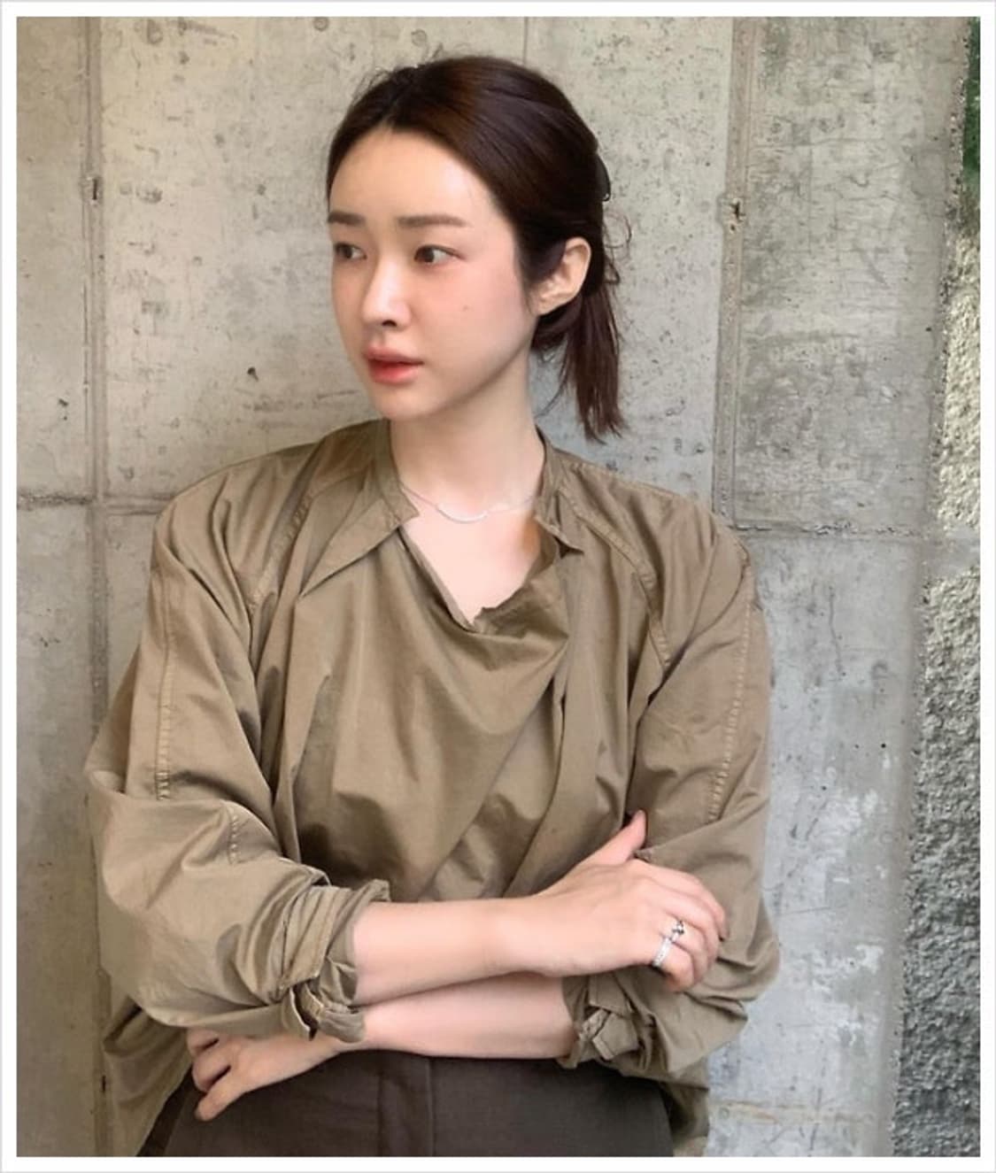 Lemaire 르메르 비대칭 셔링 블라우스 36사이즈 상품이미지1