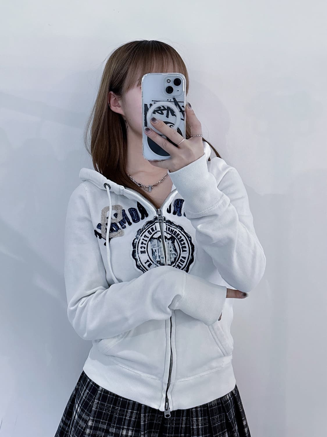 아베크롬비 화이트 투웨이 후드집업 상품이미지2