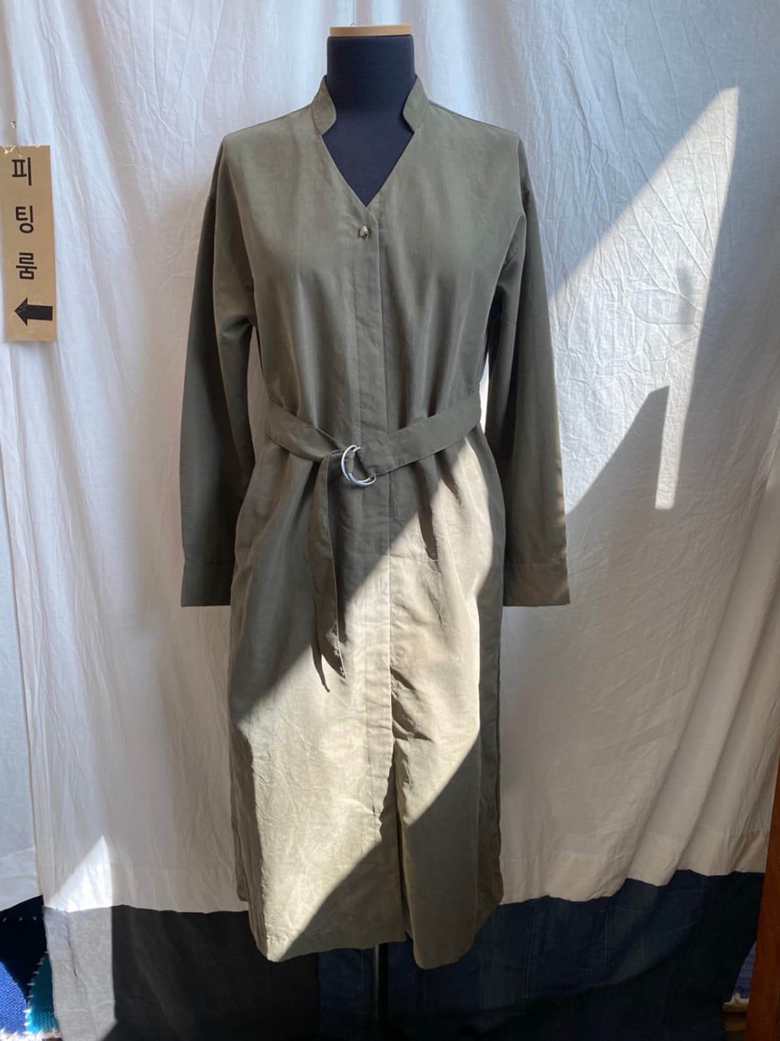 카키벨티드원피스(M) 상품이미지1