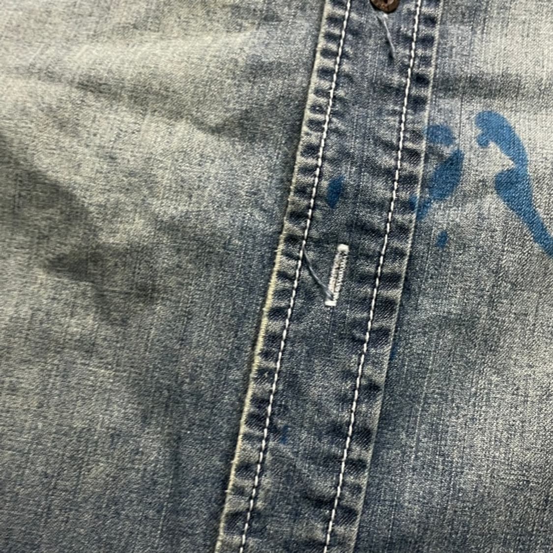 105 슈퍼드라이 페인팅 데님셔츠 상품이미지3