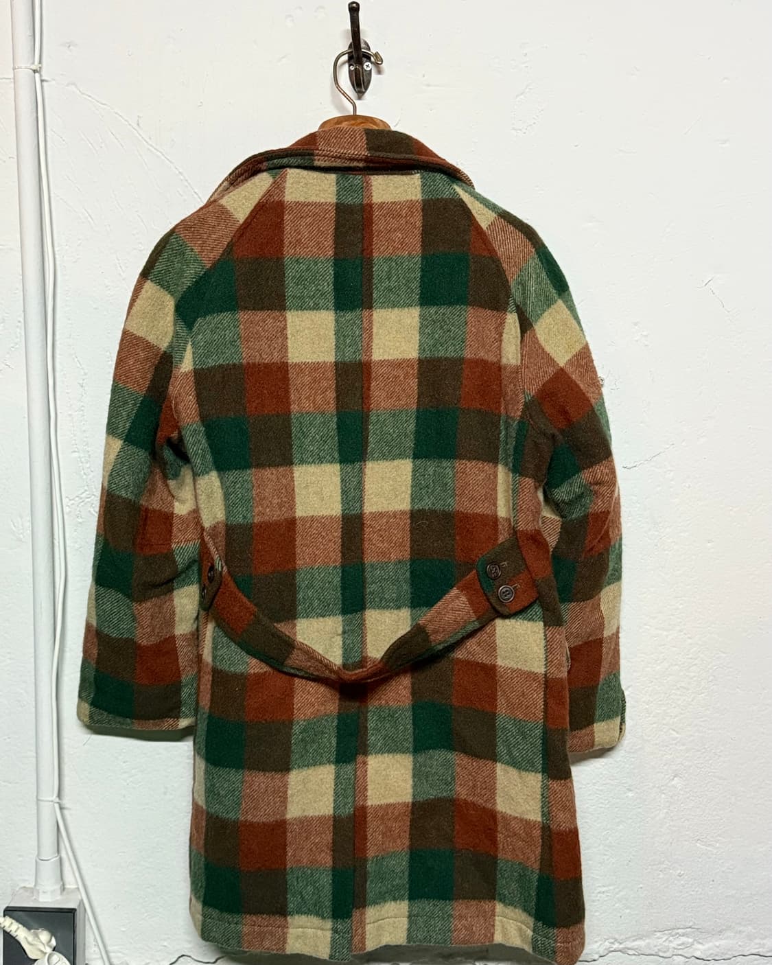 90‘s Winbull 울 체크 싱글코트 M 상품이미지7