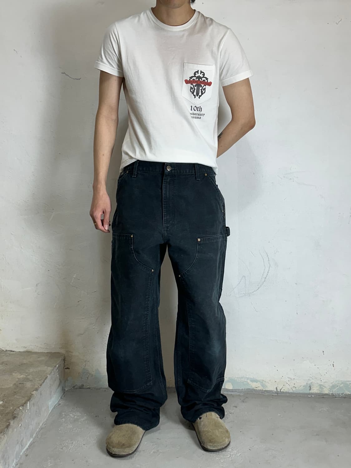 OG 칼하트 B136 더블니 블랙 칼하트 썩블니 카펜터 상품이미지3