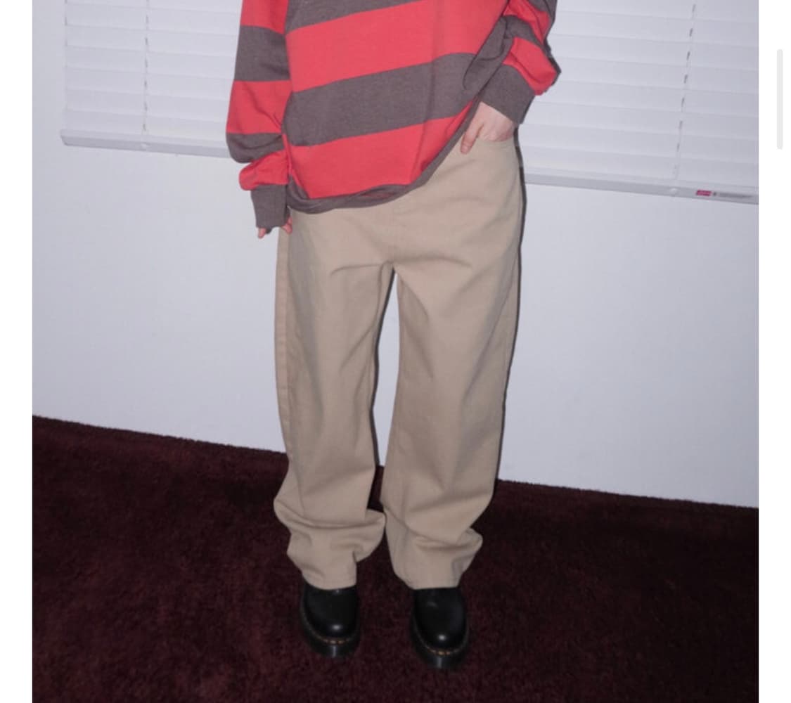 낫띵인커먼 베이직 와이드 코튼팬츠 상품이미지2