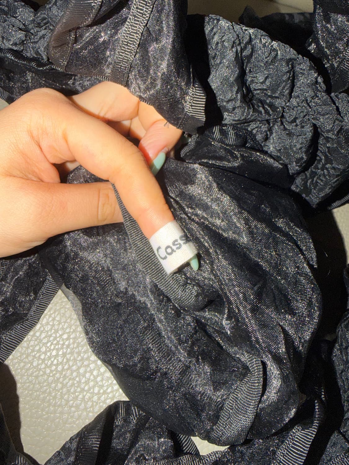 pattern shirring detail cross bag 상품이미지7