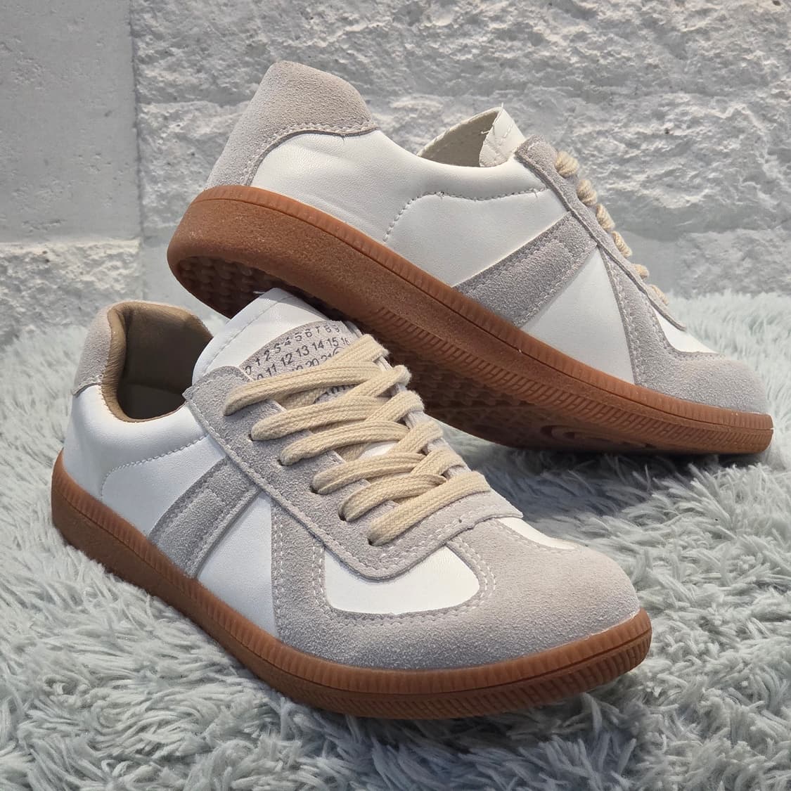 7a-16:메종 마르지엘라 독일군 스타일 화이트 스니커즈(230-235) 상품이미지4