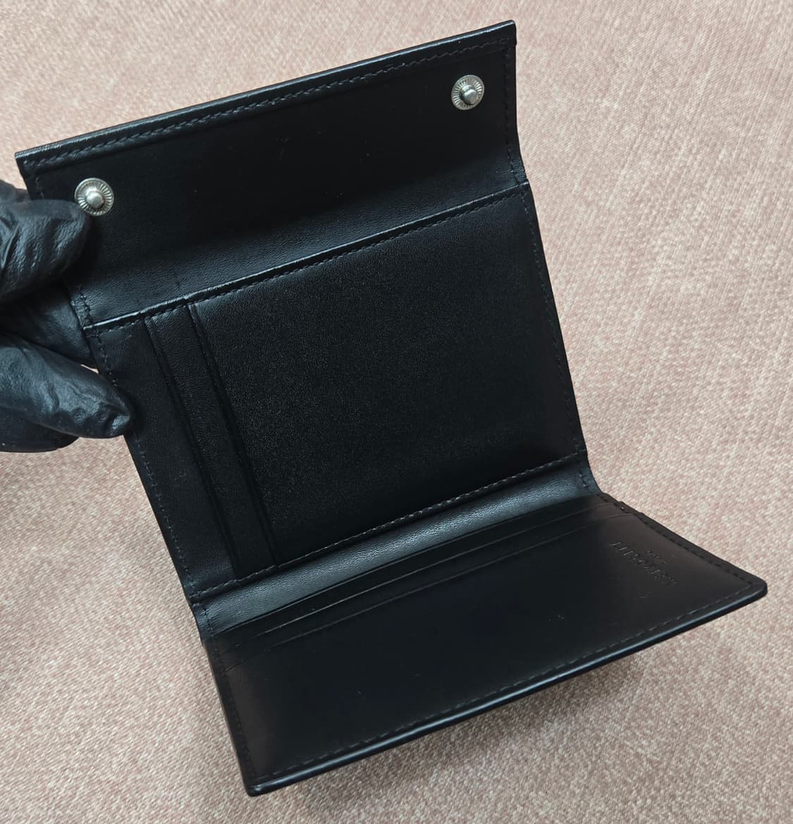 메트로시티 블랙 가죽 반지갑 상품이미지8