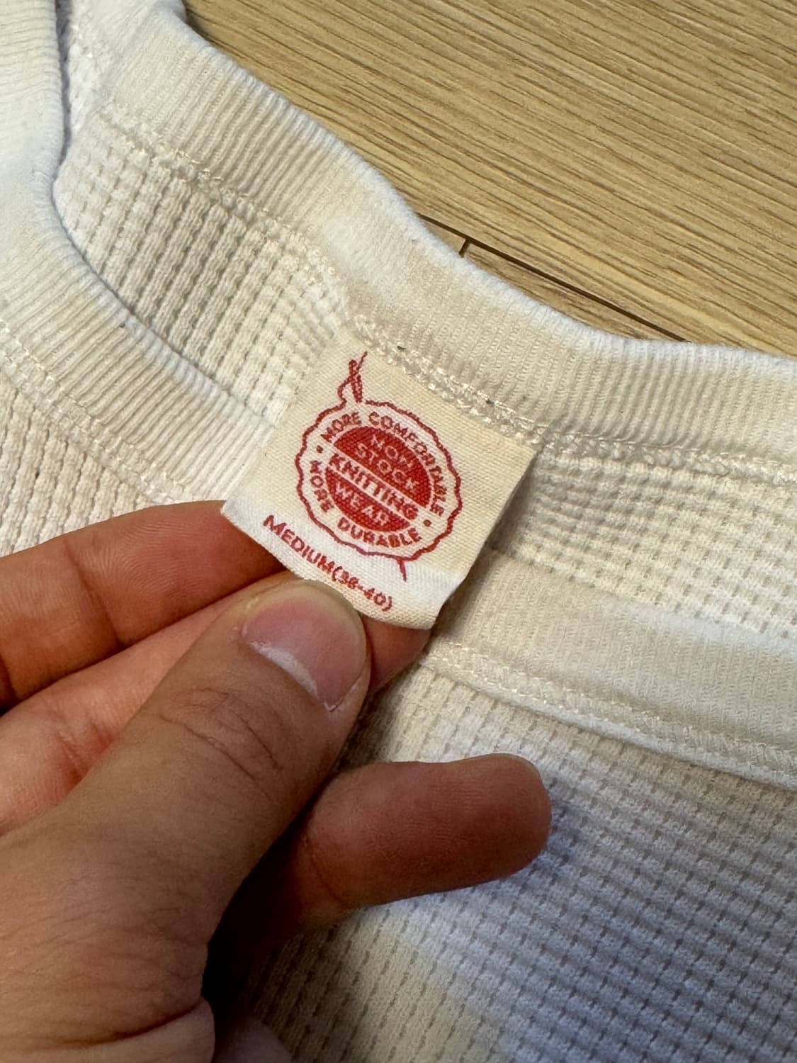 브론슨 논스탁 와플 티셔츠 화이트 M 상품이미지3