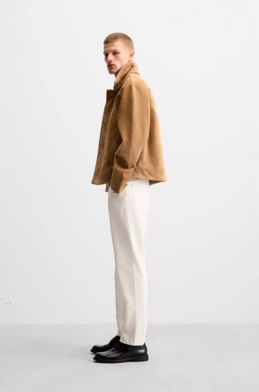 [S ,100] 자라 스웨이드 레더 자켓, 5388/300/731 상품이미지4