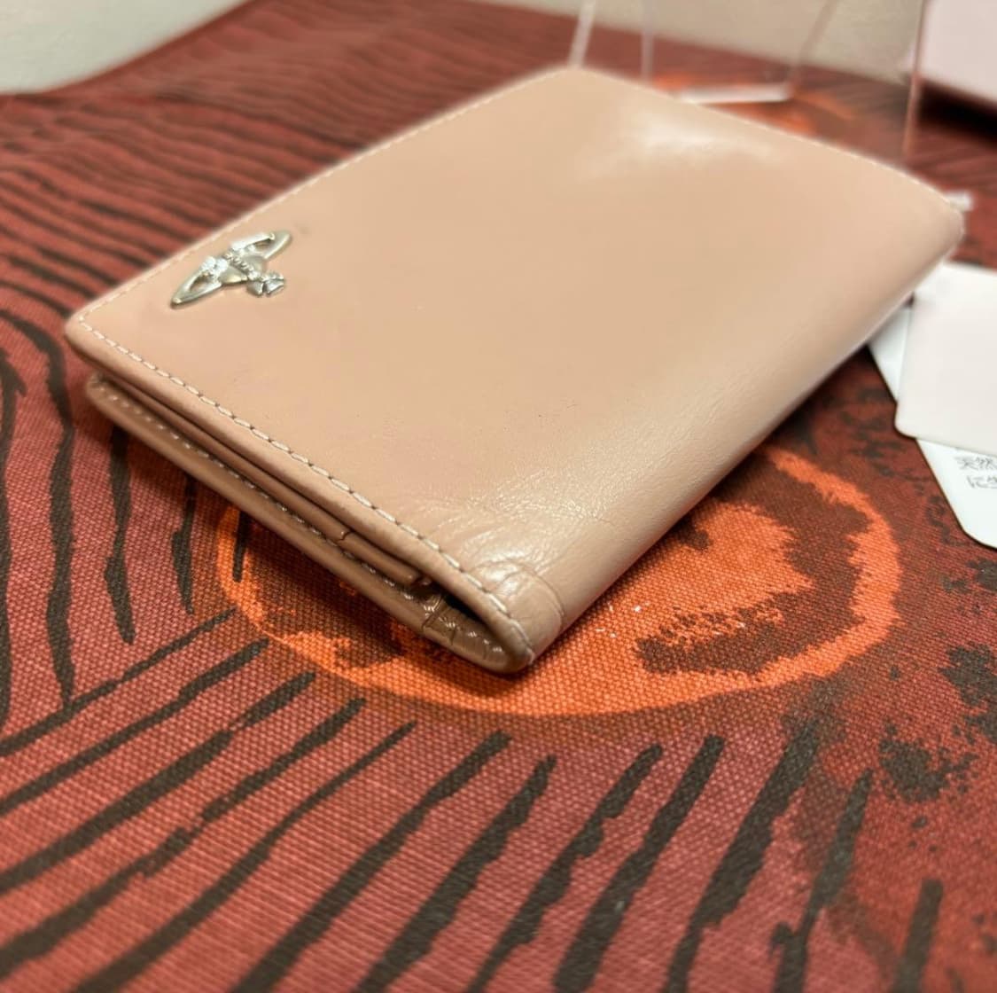 비비안웨스트우드 빈티지  water orb 카드지갑 핑크베이지 상품이미지4