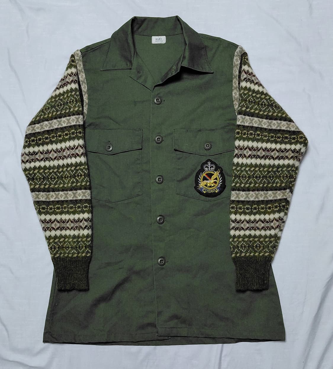 [Remake] 80's 미군 실물 OG-507 x 페어아일 니트 셔츠 상품이미지1