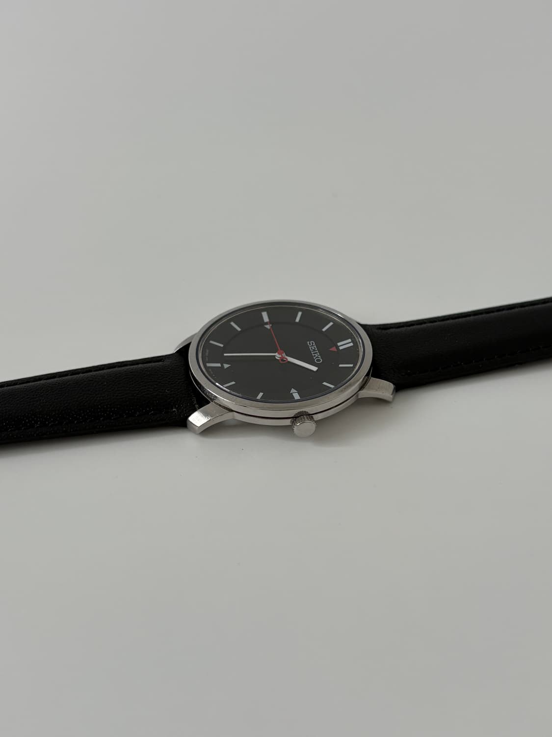 90s black dial silver quartz 상품이미지6