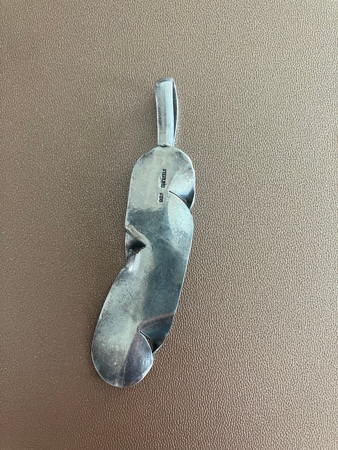 네이티브 아메리칸 실버 페더 깃털 펜던트 빅사이즈 상품이미지2