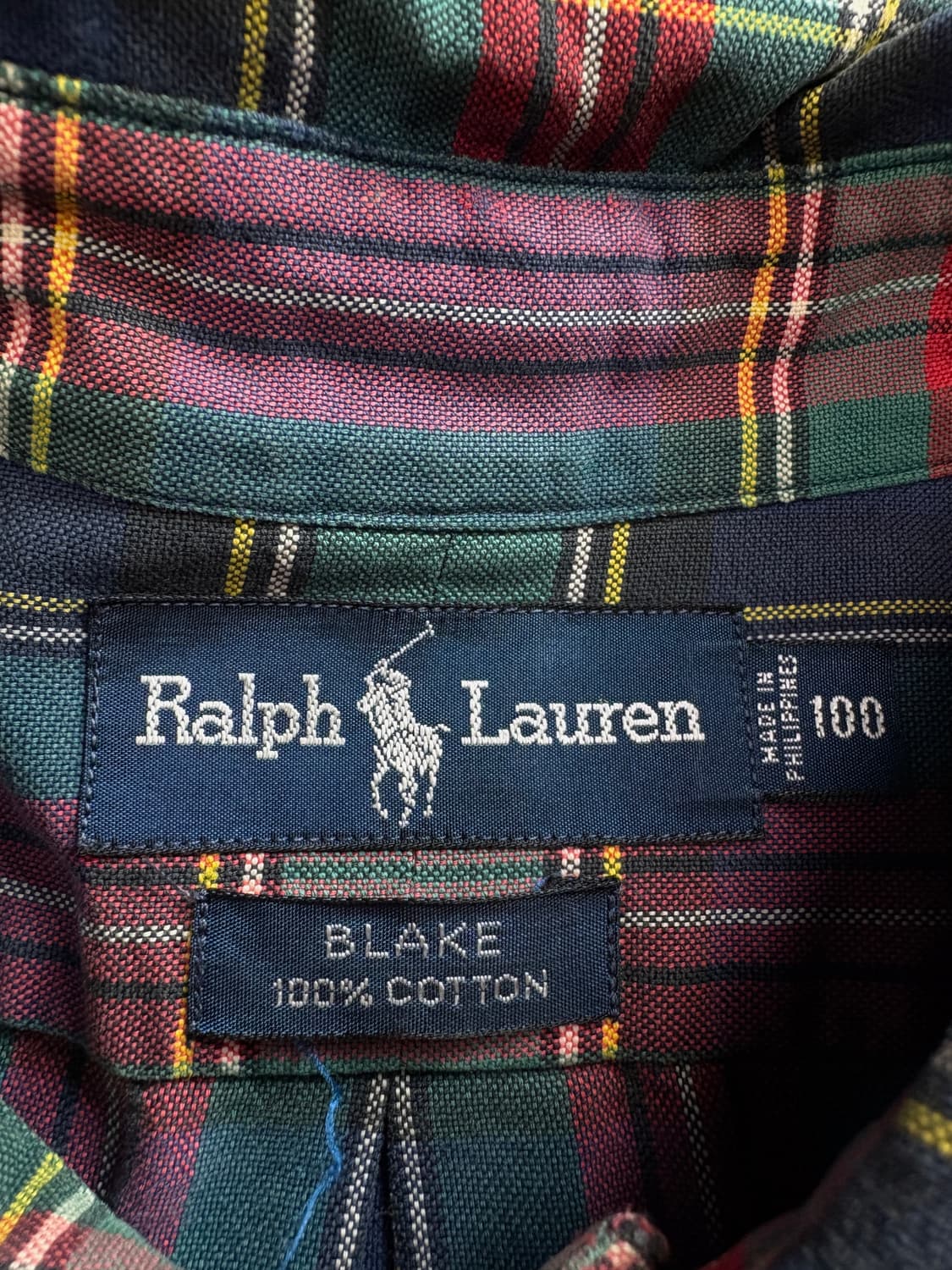 90s 폴로 랄프로렌 블레이크 체크 아카이브 셔츠 3252 상품이미지4
