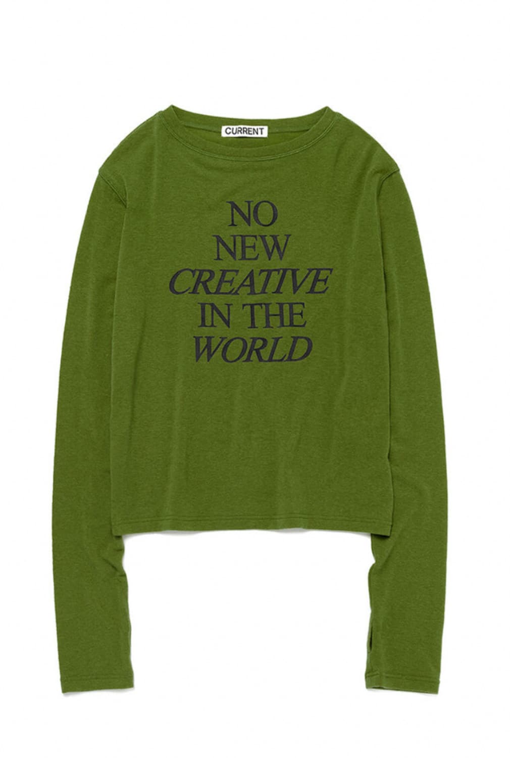 (제니착용) new creative 롱슬리브티 그린 상품이미지5